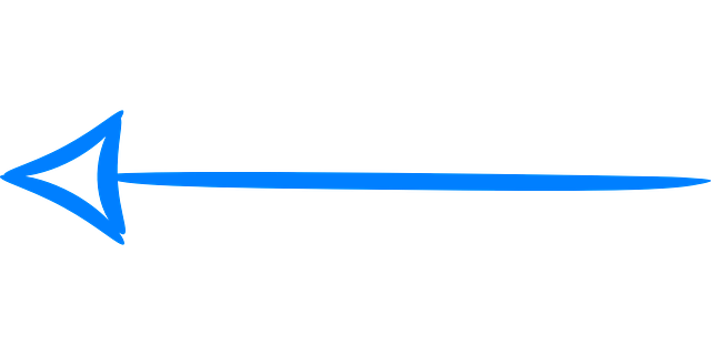 blauer Pfeil