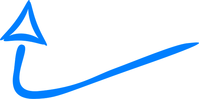 blauer Pfeil